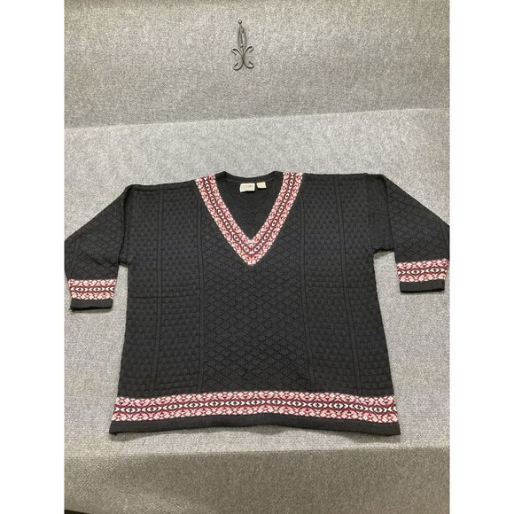 Vintage Stefano Sweater Women’s One Size Fits All Black Long Sleeve Pullover - Picture 1 of 8